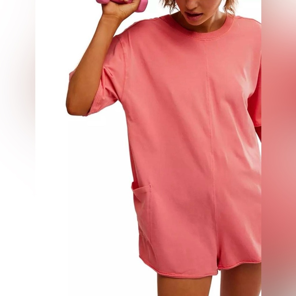 NWT Free People Hot Shot Tee Romper Size Large - Picture 5 of 7